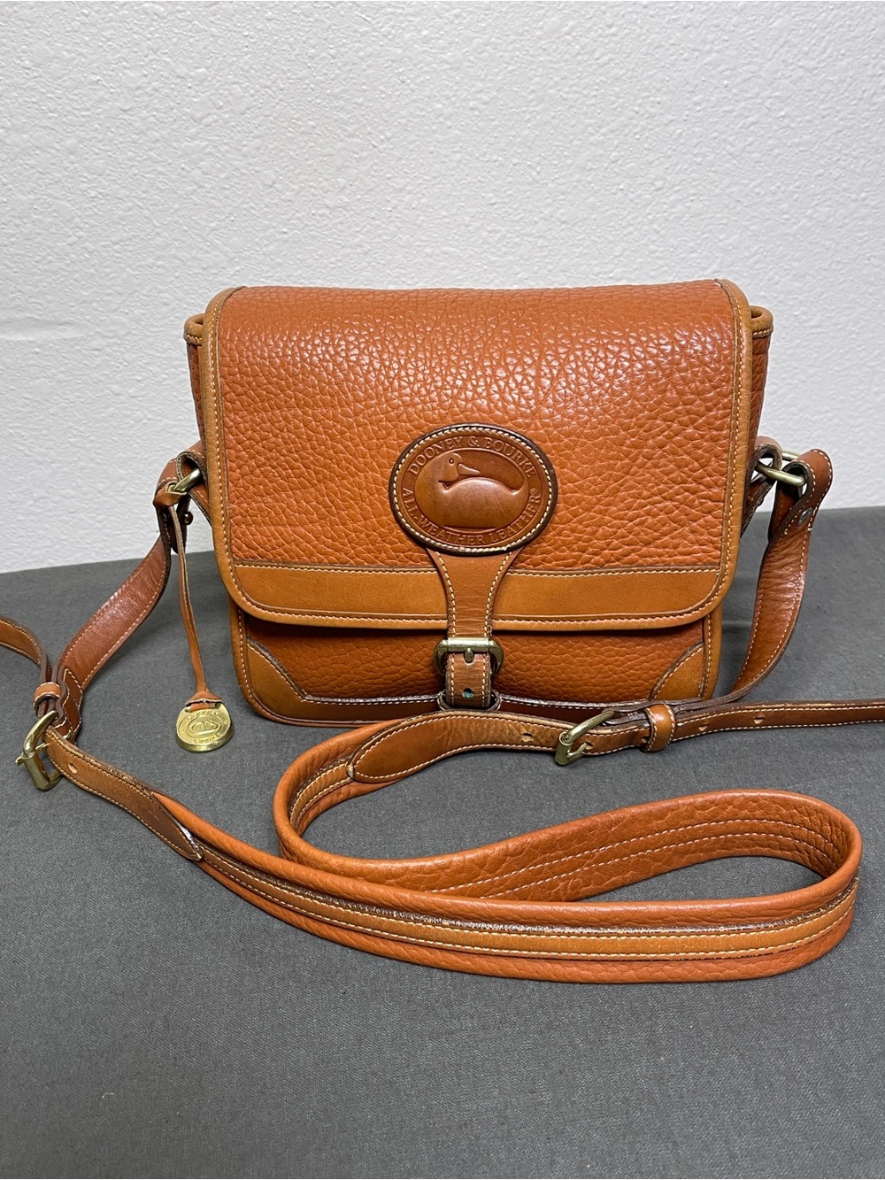 Dooney & Bourke Surrey Bag in Chestnut Pebble Leather Crossbody Bag